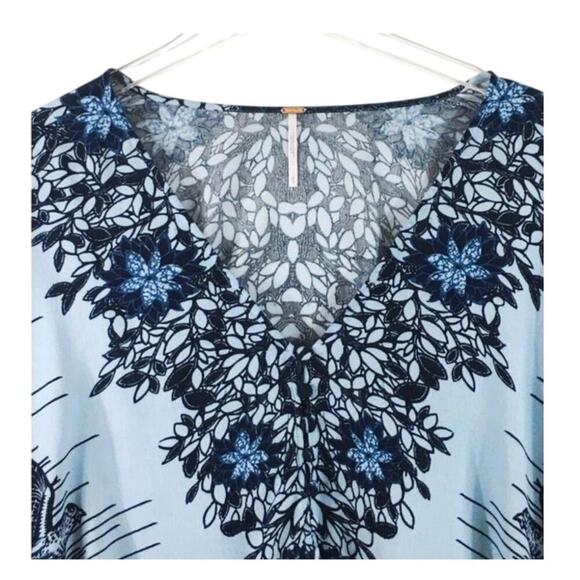 Free People Birds Of A Feather Top In Sky Blue Size XS - Picture 6 of 9